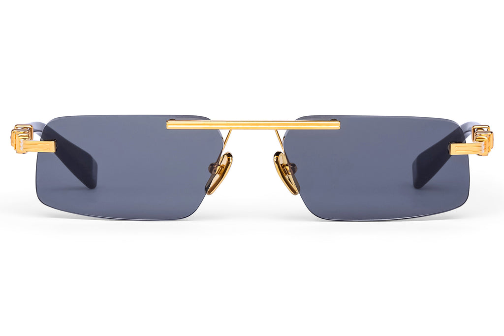 Balmain® Eyewear - Pierre II Sunglasses 18k Gold & Black with Dark Grey Lenses