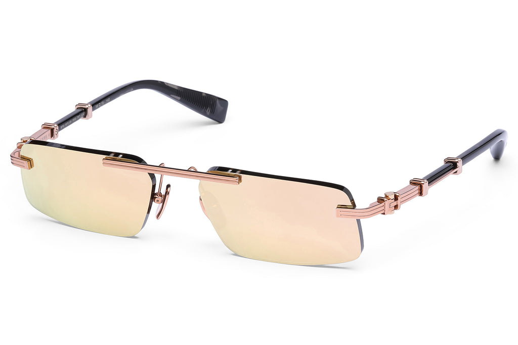 Balmain® Eyewear - Pierre II Sunglasses Rose Gold & Crystal Black Havana with Champagne Gold Lenses