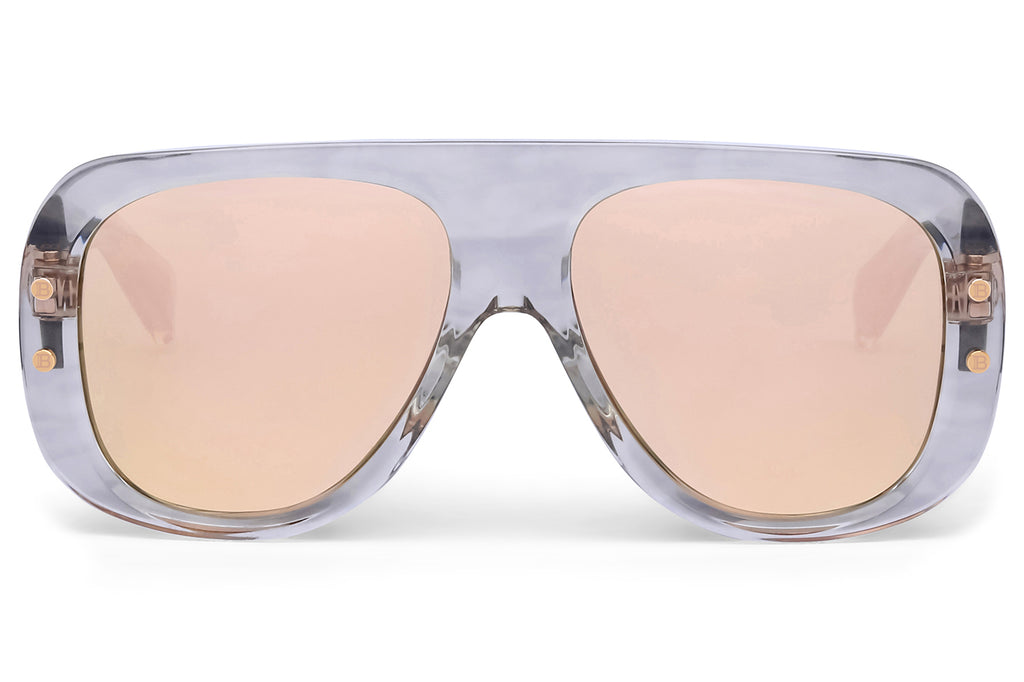 Balmain® Eyewear - Pulse Sunglasses Crystal Grey & 12k Gold with Champagne Gold Mirror Lenses