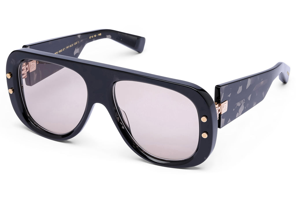 Crystal Black Havana & 12k Gold with Medium Brown Lenses