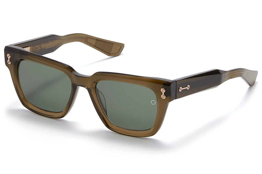 Akoni - Pyxis Sunglasses Crystal Olive & White Gold with G-15 Lenses
