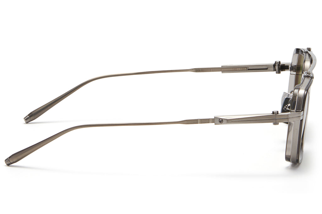 Akoni - Solis Sunglasses Brushed Black Palladium & Dark Grey Crystal with Dark Olive Lenses