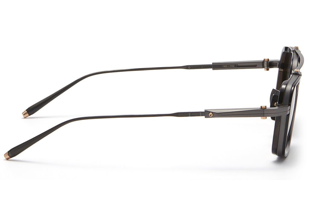 Akoni - Solis Sunglasses Black Iron & Black Crystal with Dark Grey to Dark Olive Lenses