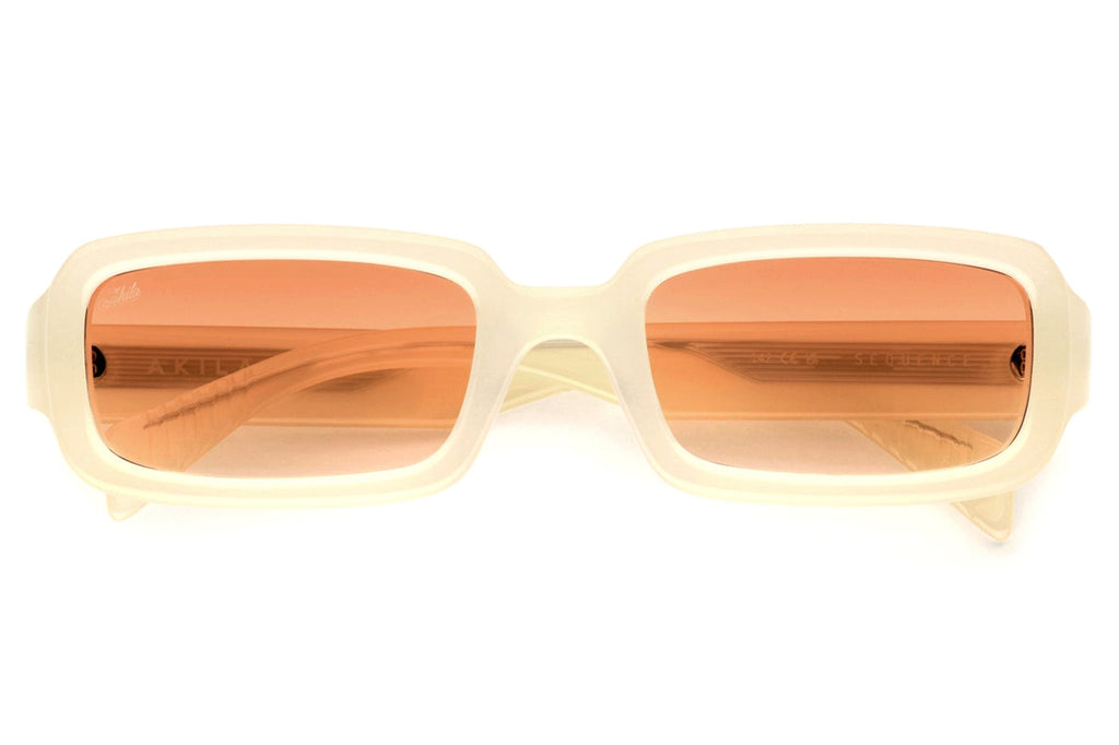 AKILA® Eyewear - Sequence Sunglasses Oyster White w/ Orange Gradient Lenses