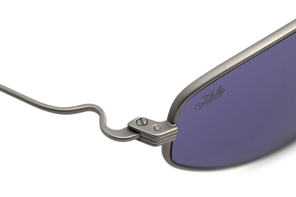 AKILA® Eyewear - Stereo Sunglasses Matte Silver w/ Iris Lenses