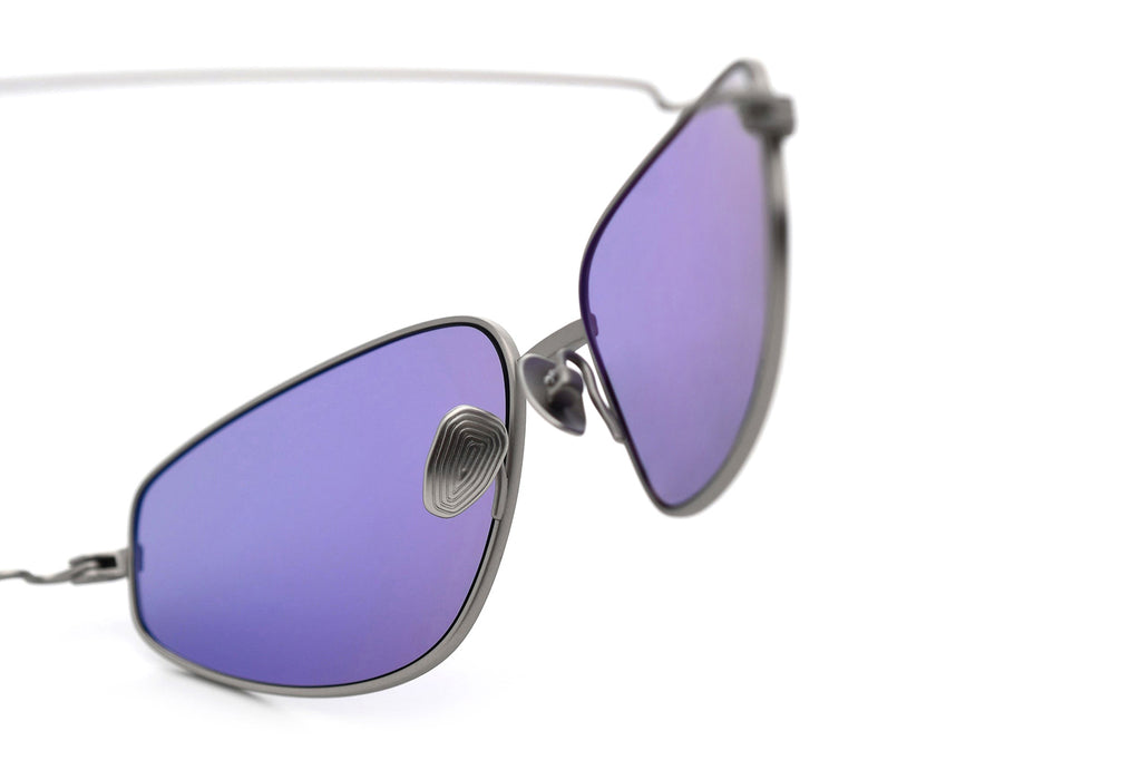 AKILA® Eyewear - Stereo Sunglasses Matte Silver w/ Iris Lenses