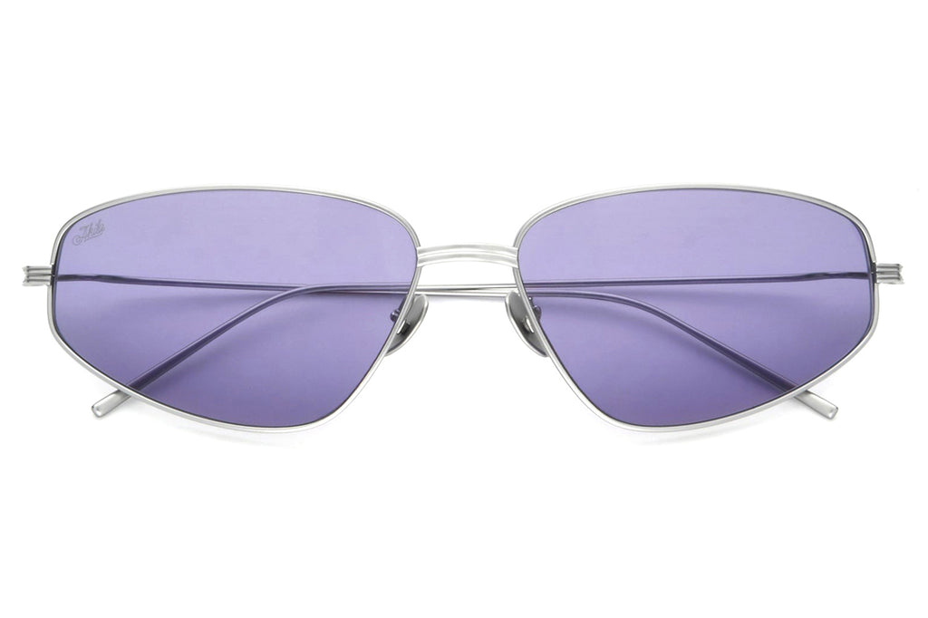 AKILA® Eyewear - Stereo Sunglasses Matte Silver w/ Iris Lenses