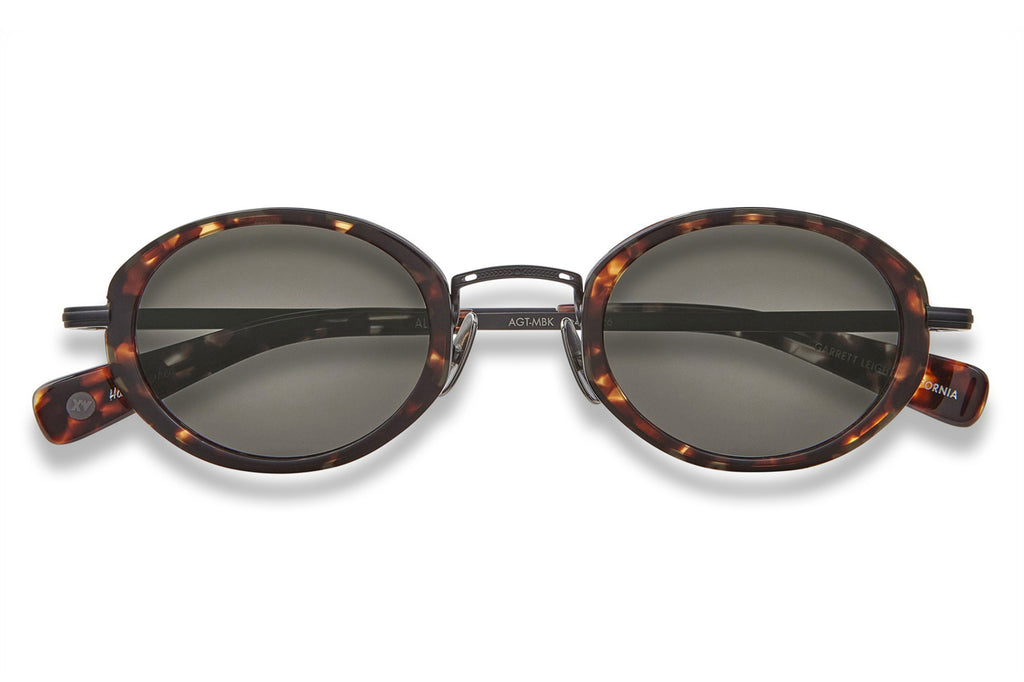 Garrett Leight - Alper Sunglasses Agate Tortoise-Matte Black with Ash Lenses