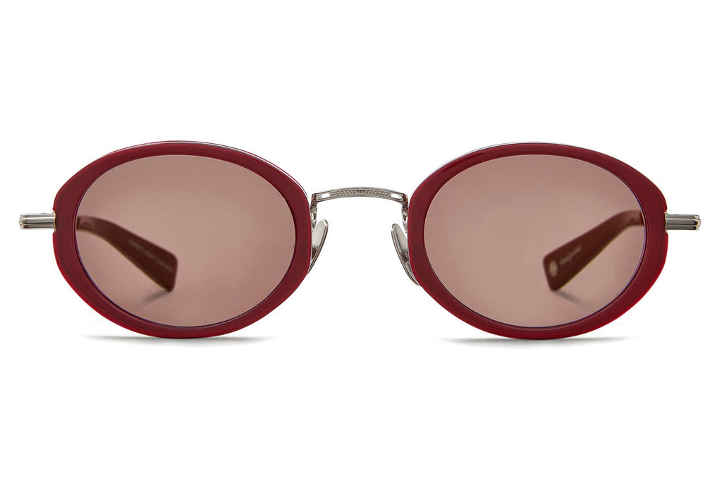 Garrett Leight - Alper Sunglasses Lipstick-Silver with Bordeaux Lenses