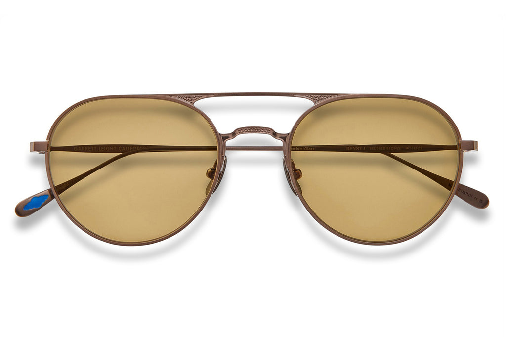Garrett Leight - Benny J Sunglasses Brushed Bronze with Semi-Flat Pure Maple Lenses