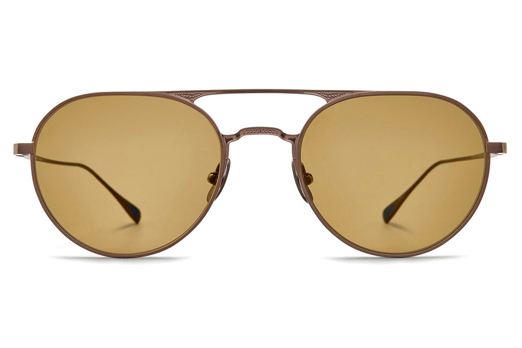 Garrett Leight - Benny J Sunglasses Brushed Bronze with Semi-Flat Pure Maple Lenses