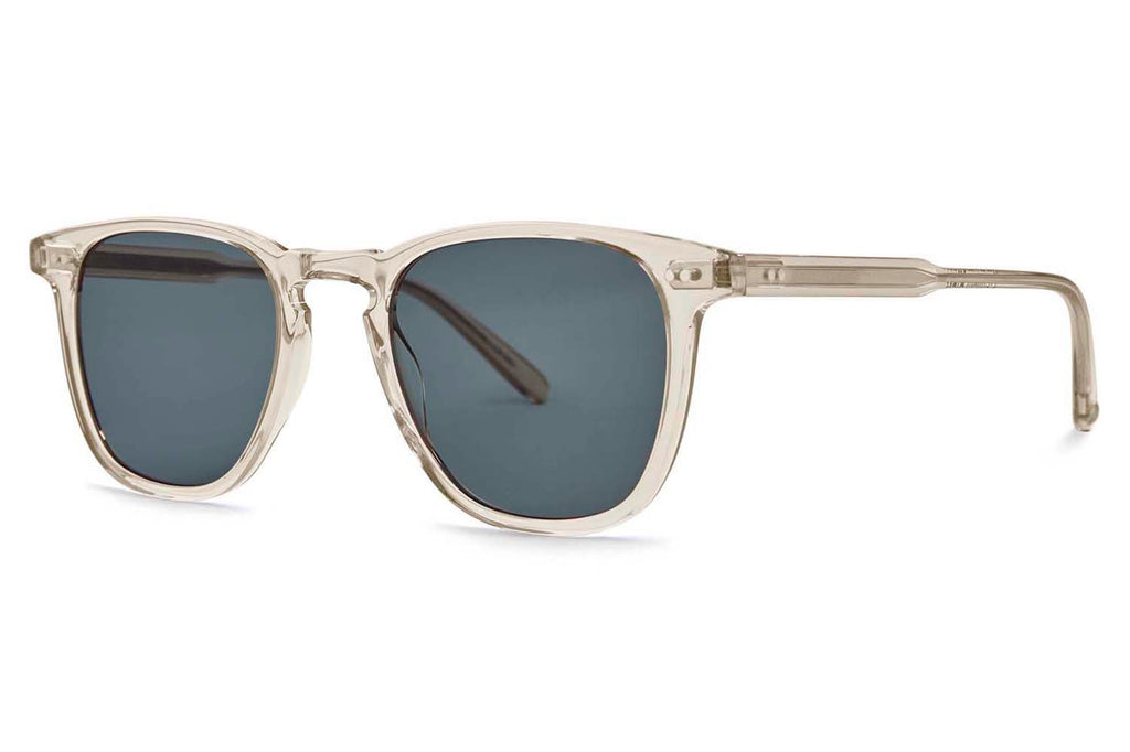 Garrett Leight - Brooks Sunglasses Champagne with Semi-Flat Blue Smoke Lenses