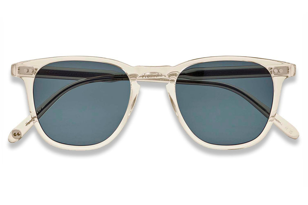 Garrett Leight - Brooks Sunglasses Champagne with Semi-Flat Blue Smoke Lenses