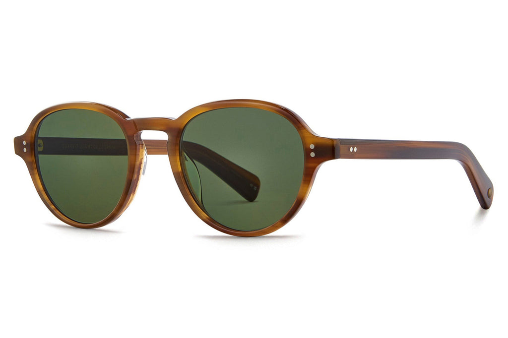 Garrett Leight - Casillas Sunglasses Cherry Wood with Semi-Flat Pure G15 Lenses