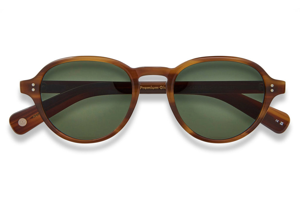 Garrett Leight - Casillas Sunglasses Cherry Wood with Semi-Flat Pure G15 Lenses