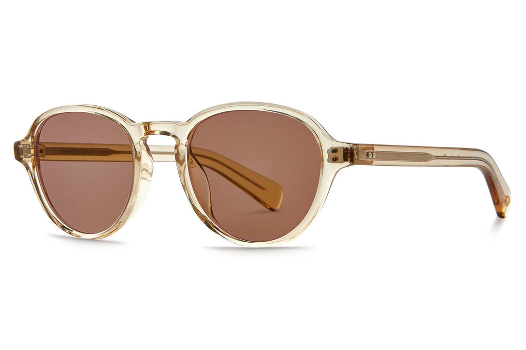 Garrett Leight - Casillas Sunglasses Champagne with Semi-Flat Pure Redwood Lenses