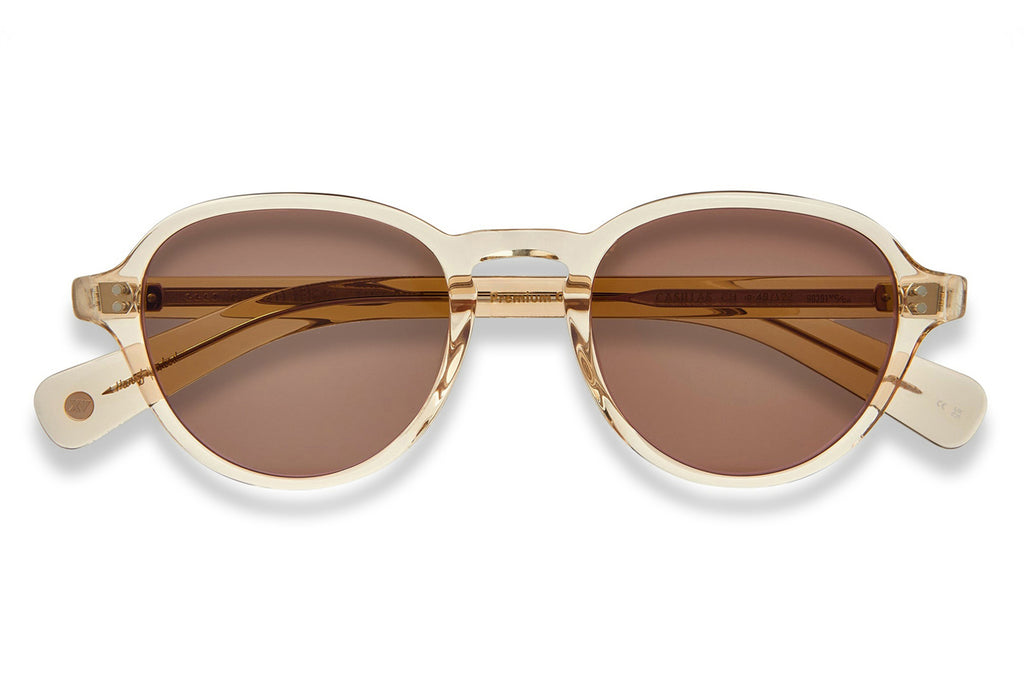 Garrett Leight - Casillas Sunglasses Champagne with Semi-Flat Pure Redwood Lenses