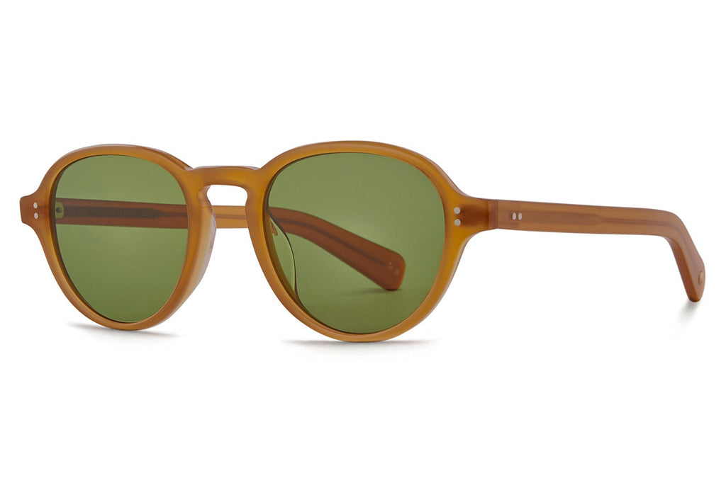 Garrett Leight - Casillas Sunglasses Summer Sun with Semi-Flat Pure Green Lenses