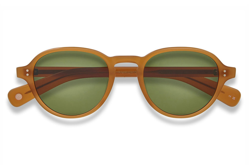 Garrett Leight - Casillas Sunglasses Summer Sun with Semi-Flat Pure Green Lenses