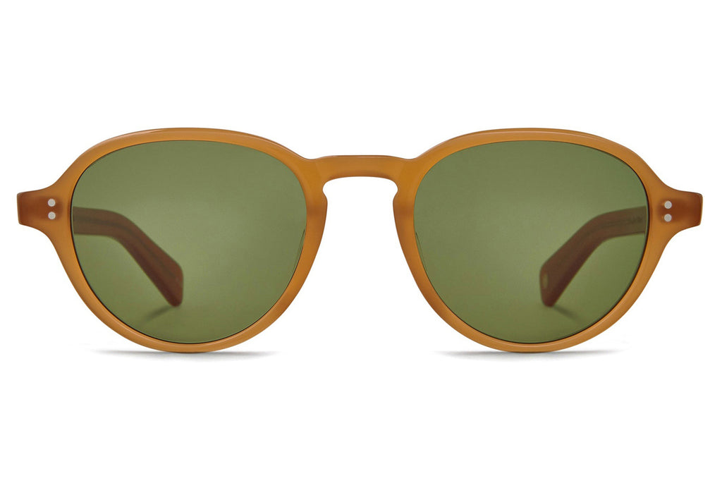 Garrett Leight - Casillas Sunglasses Summer Sun with Semi-Flat Pure Green Lenses