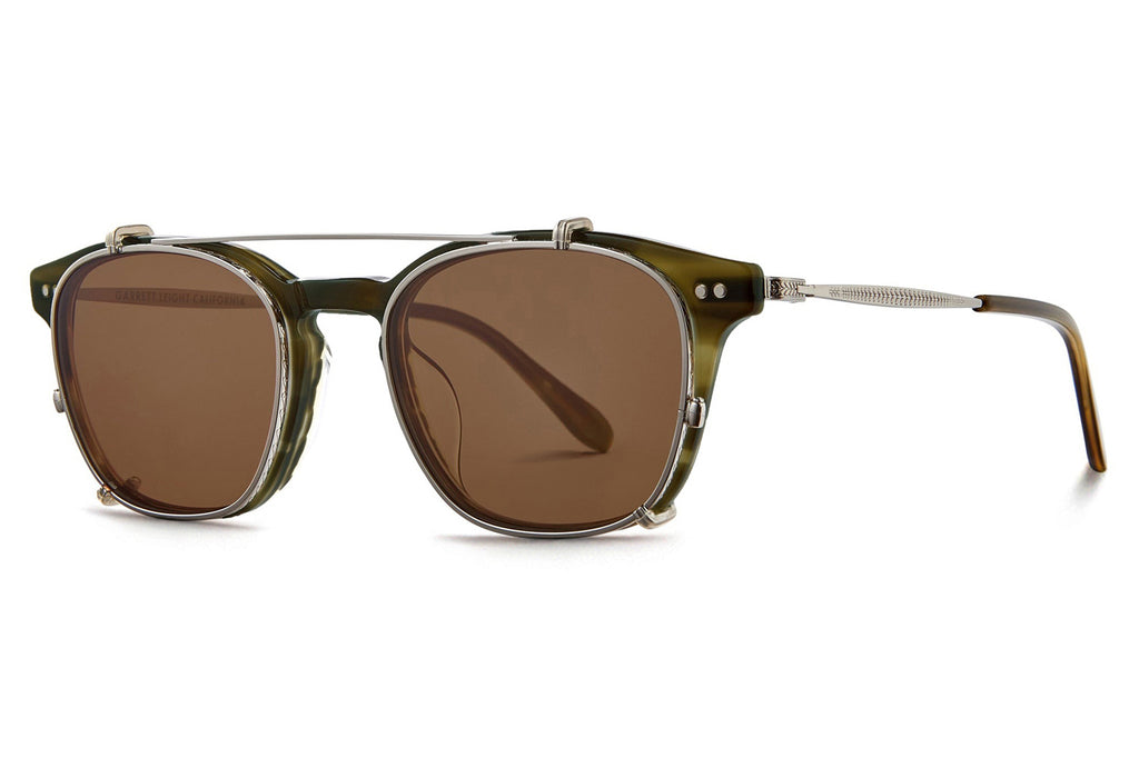 Garrett Leight - Clark J Clip Sunglasses Gold with G15 Lenses