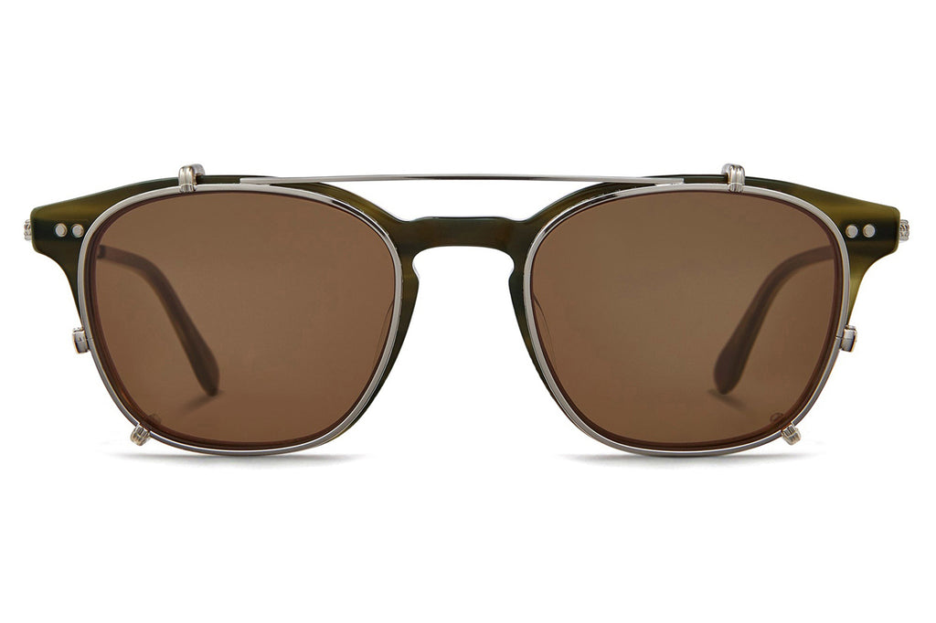 Garrett Leight - Clark J Clip Sunglasses Gold with G15 Lenses
