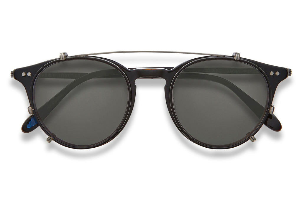 Garrett Leight - Clune J Clip Sunglasses Matte Black-Pewter with Dark Grey Lenses
