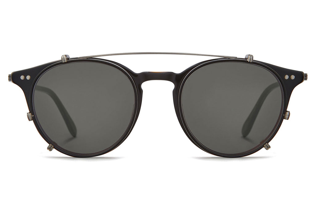 Garrett Leight - Clune J Clip Sunglasses Matte Black-Pewter with Dark Grey Lenses