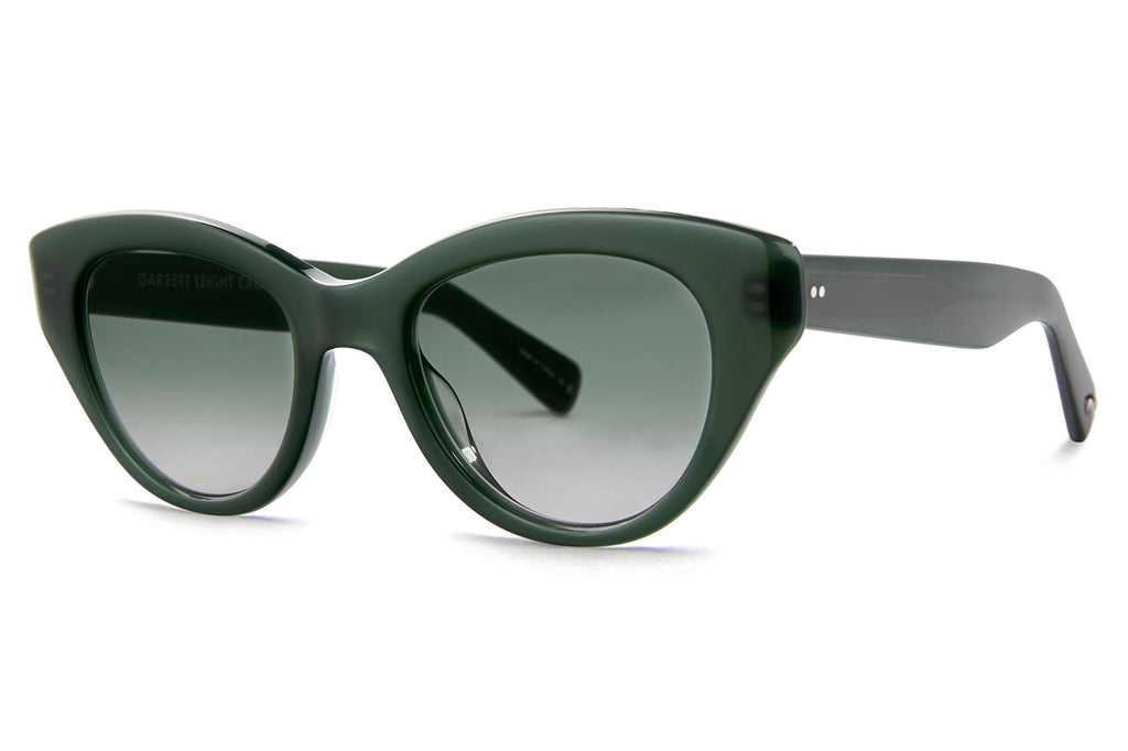 Garrett Leight - Dottie Sunglasses Forest with Semi-Flat Emerald Gradient Lenses