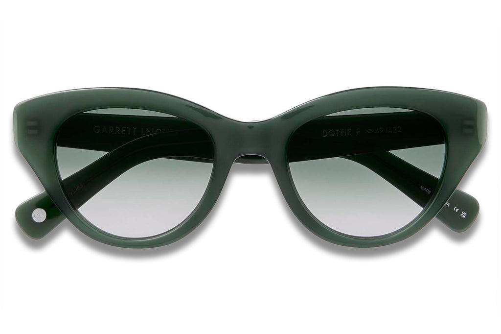 Garrett Leight - Dottie Sunglasses Forest with Semi-Flat Emerald Gradient Lenses