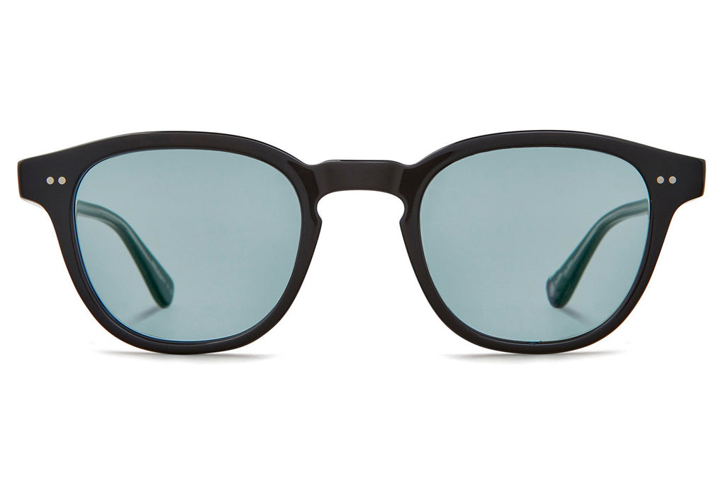 Garrett Leight - Evan Sunglasses Black with Semi-Flat Pure Blue Lenses