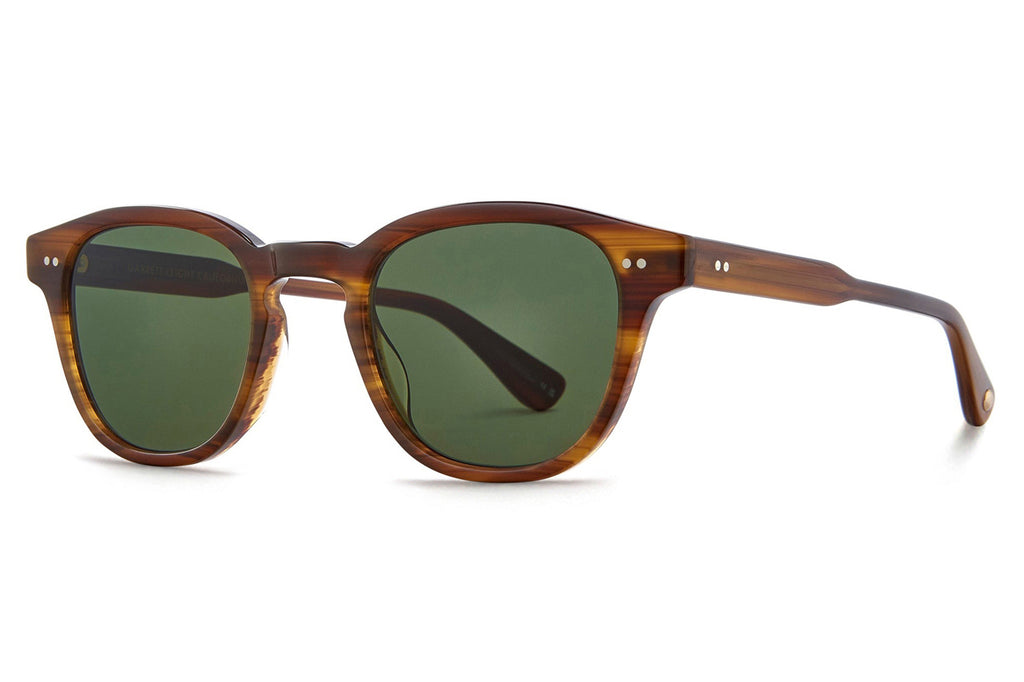 Garrett Leight - Evan Sunglasses Cherry Wood with Semi-Flat Pure G15 Lenses