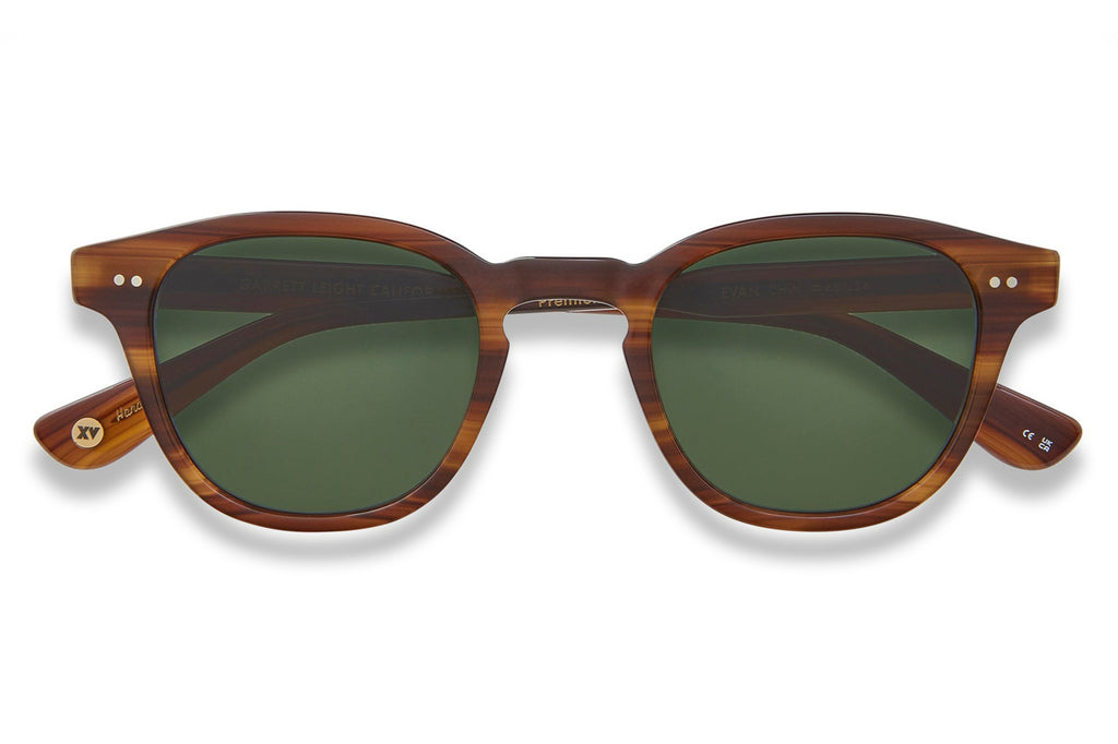 Garrett Leight - Evan Sunglasses Cherry Wood with Semi-Flat Pure G15 Lenses