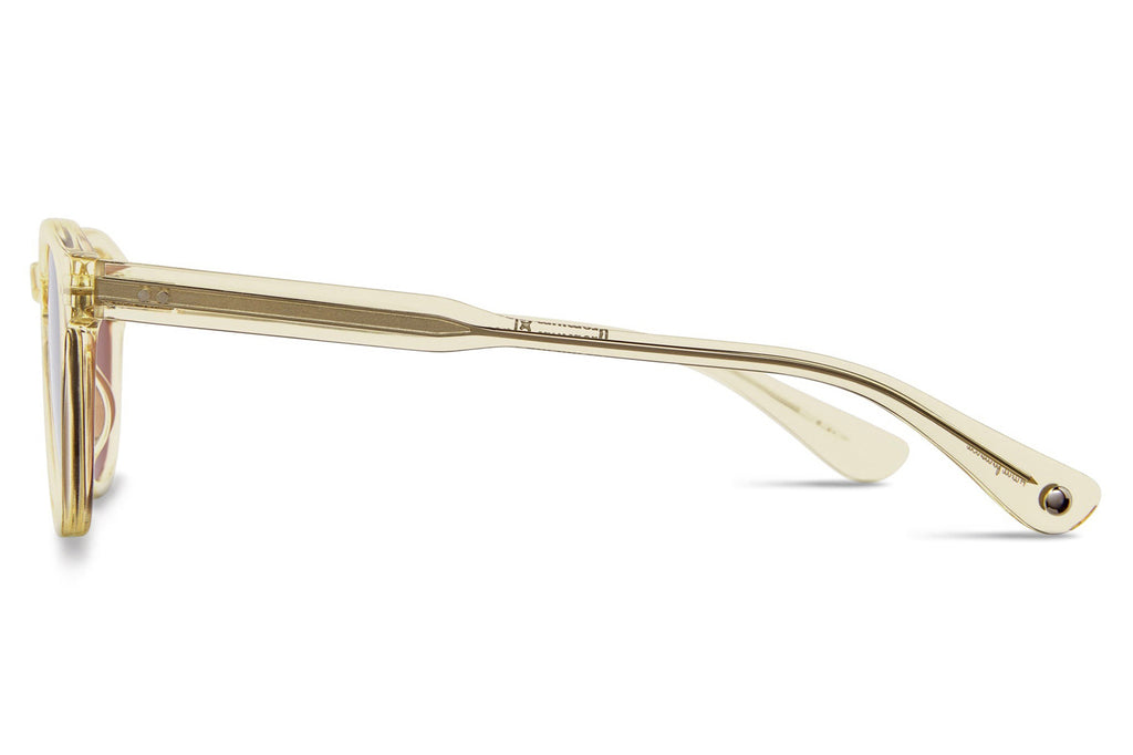 Garrett Leight - Evan Sunglasses Pure Glass with Semi-Flat Pure Coffee Lenses
