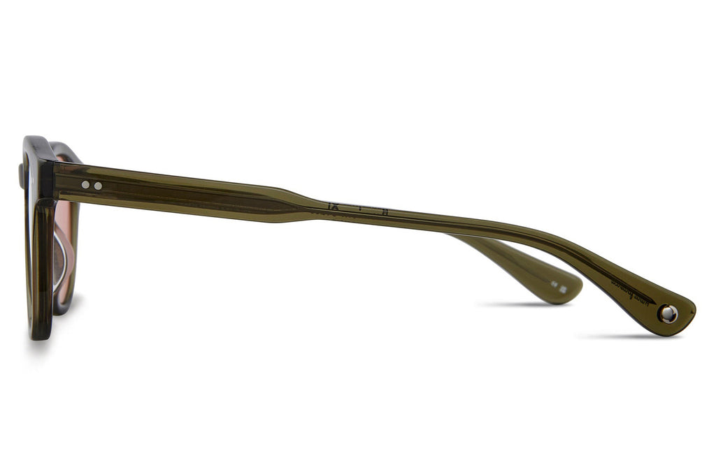 Garrett Leight - Evan Sunglasses Willow with Semi-Flat Pure Redwood Lenses