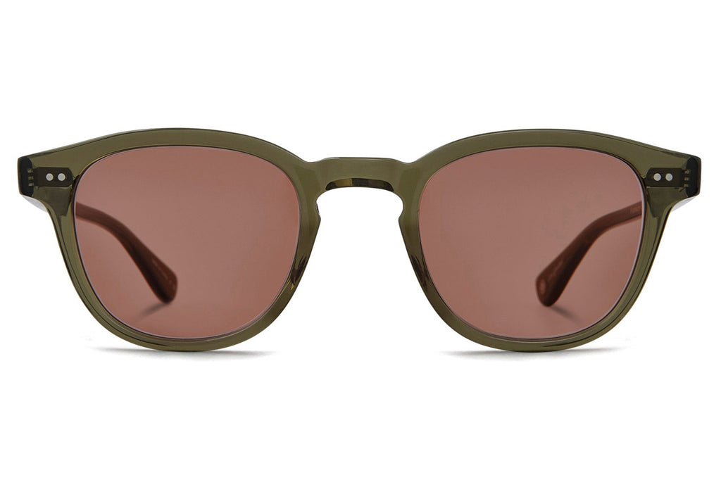 Garrett Leight - Evan Sunglasses Willow with Semi-Flat Pure Redwood Lenses