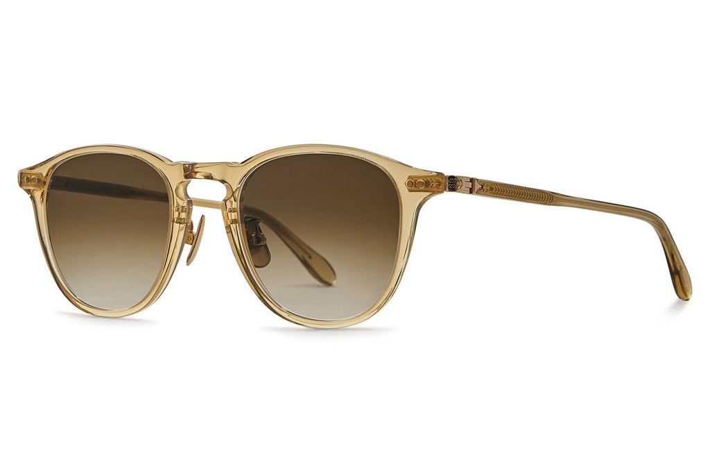 Garrett Leight - Hampton J Sunglasses Brown Sugar with Pure Almond Gradient Lenses