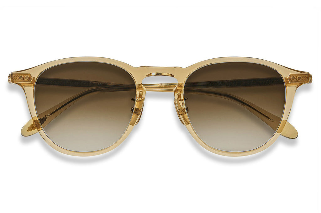 Garrett Leight - Hampton J Sunglasses Brown Sugar with Pure Almond Gradient Lenses