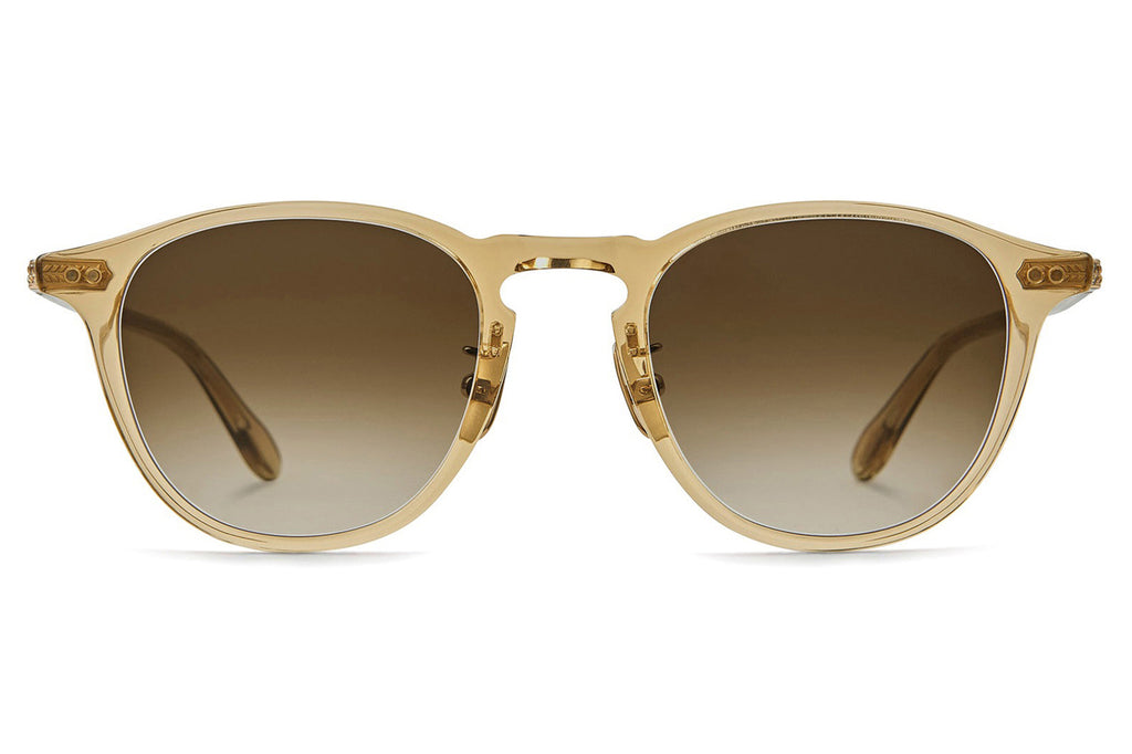 Garrett Leight - Hampton J Sunglasses Brown Sugar with Pure Almond Gradient Lenses