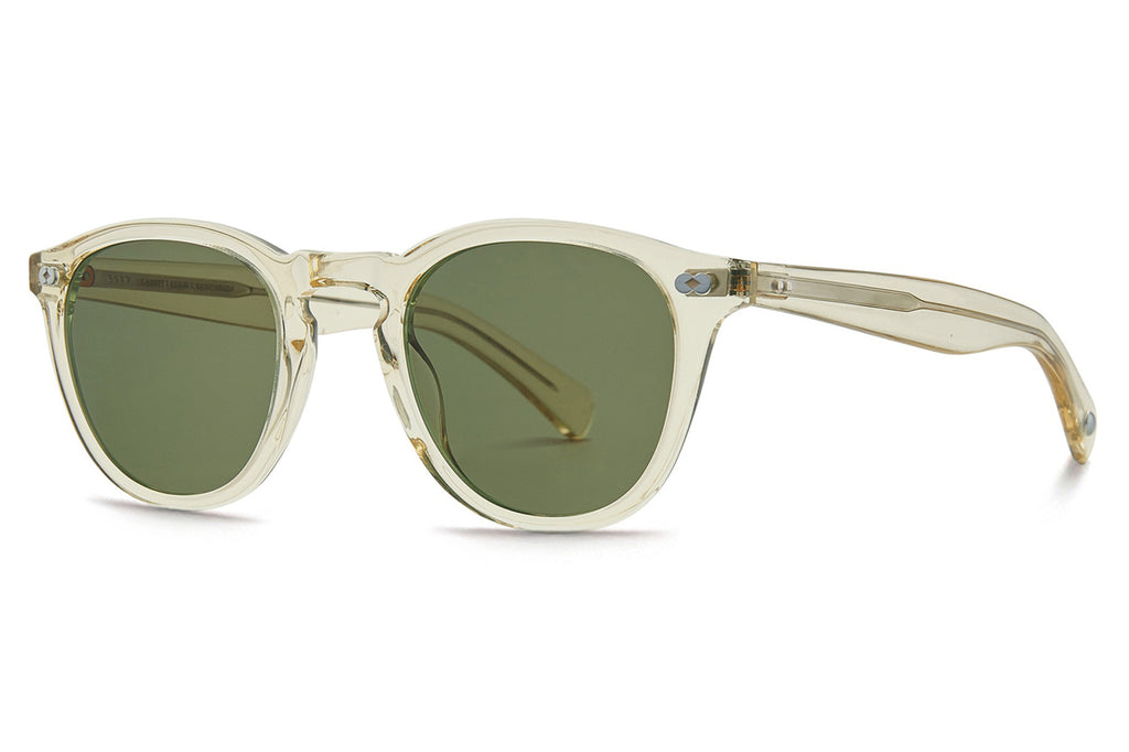 Garrett Leight - Hampton X Sunglasses Pure Glass with Pure Green Lenses