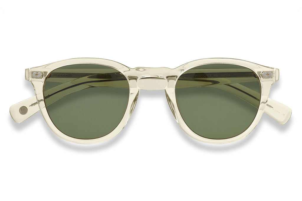 Garrett Leight - Hampton X Sunglasses Pure Glass with Pure Green Lenses