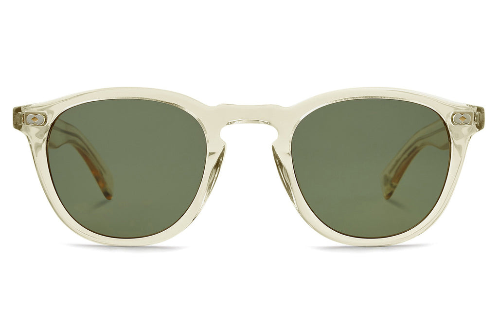 Garrett Leight - Hampton X Sunglasses Pure Glass with Pure Green Lenses