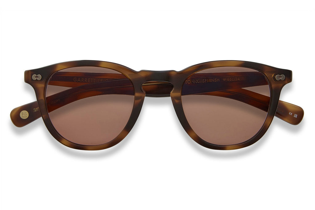 Garrett Leight - Hampton X Sunglasses Spotted Brown Shell with Pure Redwood Lenses