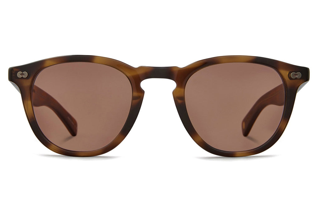 Garrett Leight - Hampton X Sunglasses Spotted Brown Shell with Pure Redwood Lenses
