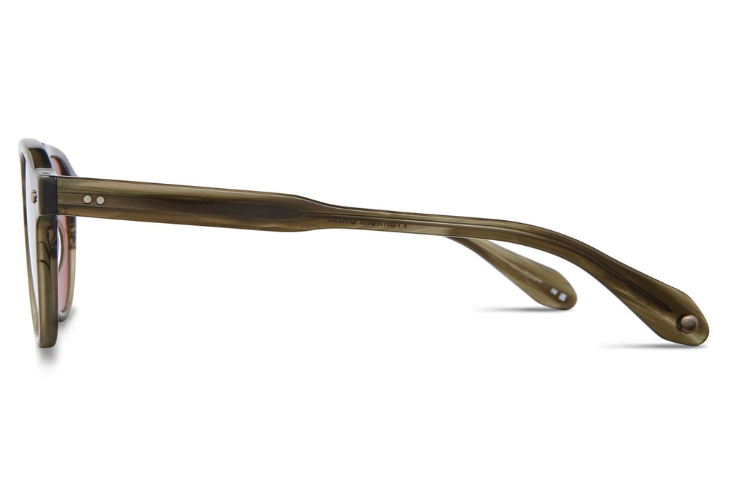 Garrett Leight - Harding Sunglasses Army Drift with Semi-Flat Pure Coffee Lenses