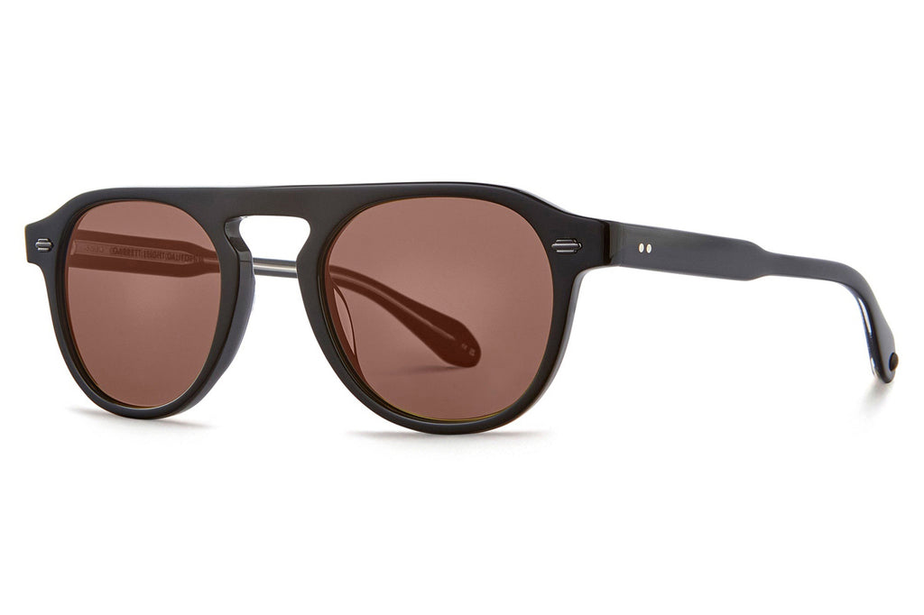 Garrett Leight - Harding Sunglasses Black with Semi-Flat Pure Redwood Lenses