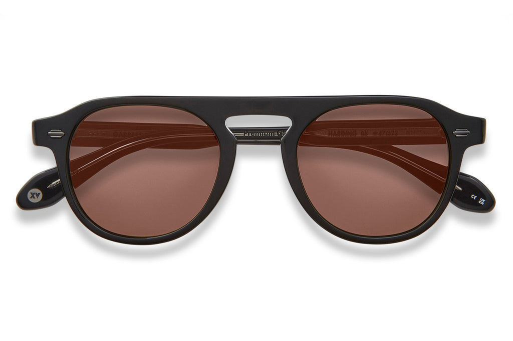 Garrett Leight - Harding Sunglasses Black with Semi-Flat Pure Redwood Lenses
