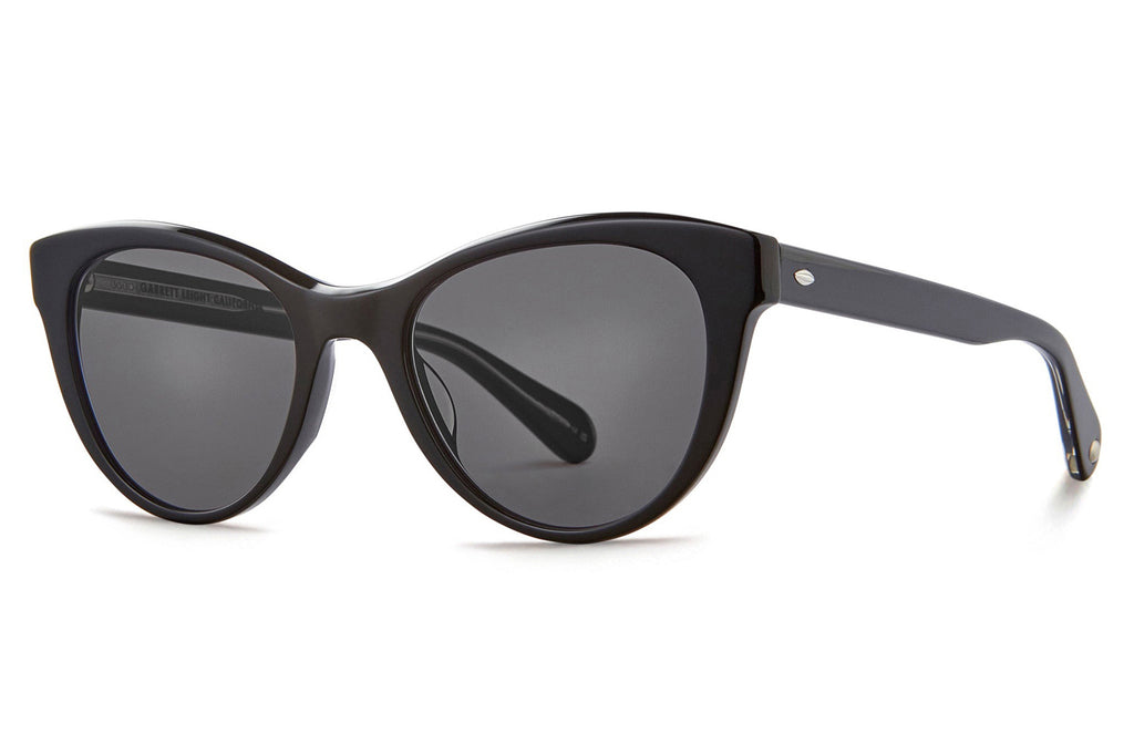 Garrett Leight - Jess Sunglasses Black with Flat Dark Grey Lenses