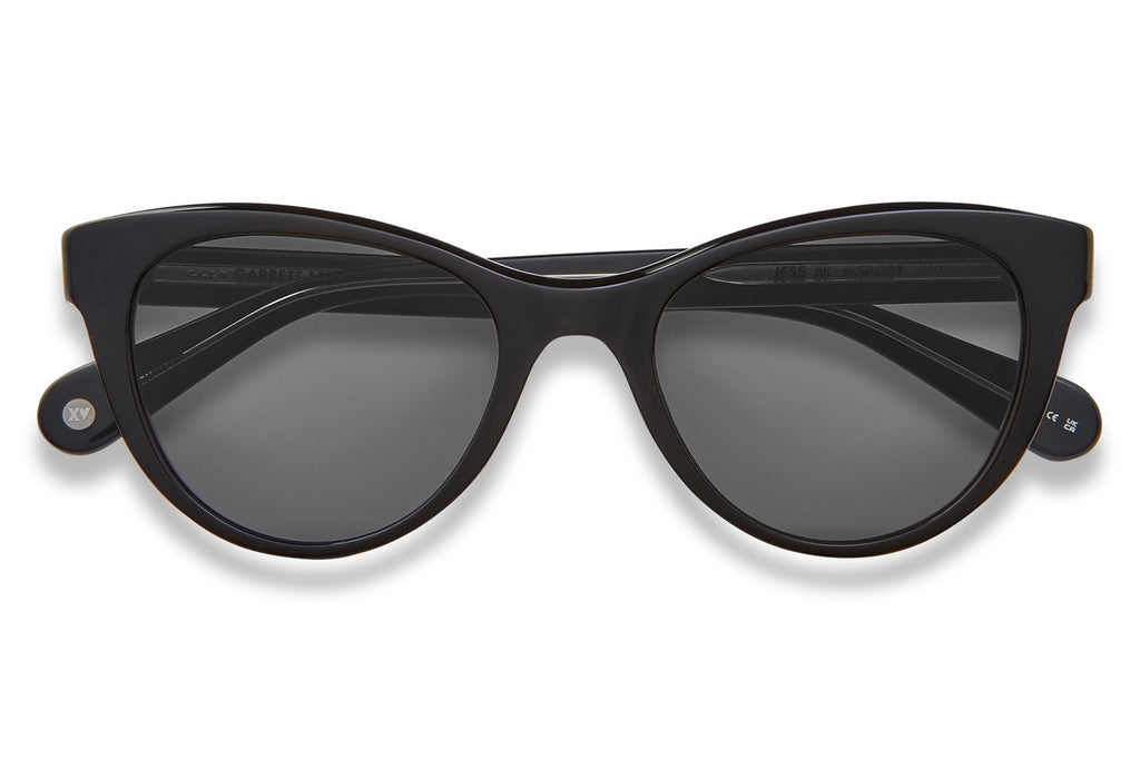 Garrett Leight - Jess Sunglasses Black with Flat Dark Grey Lenses