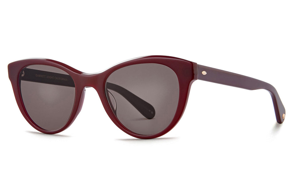 Garrett Leight - Jess Sunglasses Boysenberry with Flat Black Licorice Lenses